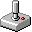 Server button, with a arcade joystick symbol